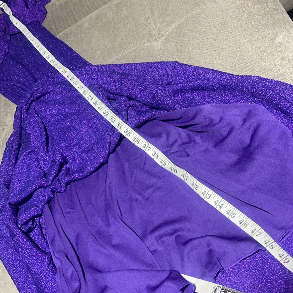24.-π₯°π₯°ZARA Metallic Purple Cape Maxi Dressπ₯°π₯° - Picture 15 of 15